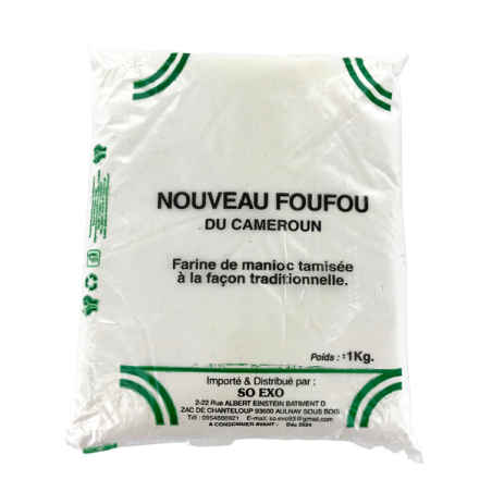 Farine de manioc tamisée Foufou SO EXO 1kg Cameroun