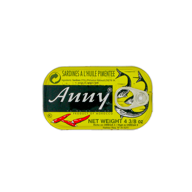 Sardine à l'huile pimenté ANNY 125g Maroc