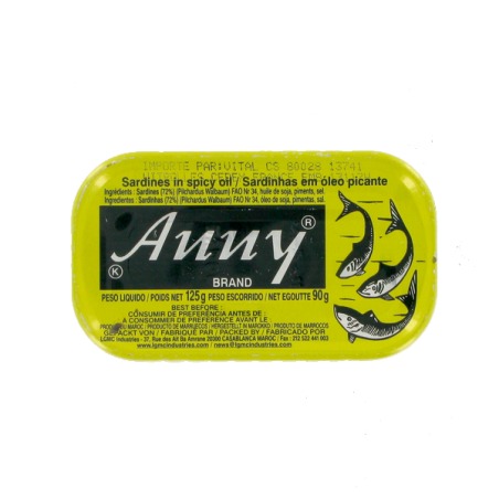 Sardines in oil spiced ANNY 125g Morocco