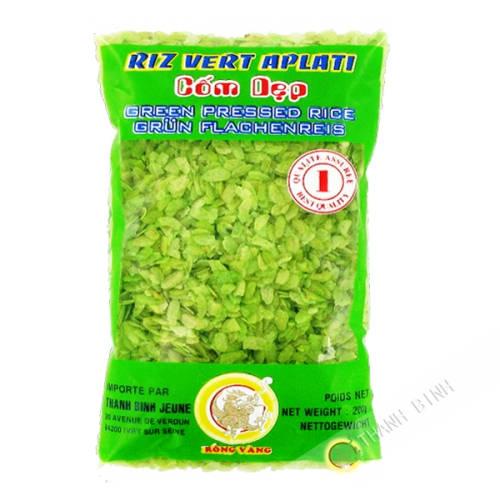 Sticky rice, green pressed rice DRAGON GOLD 200g Vietnam