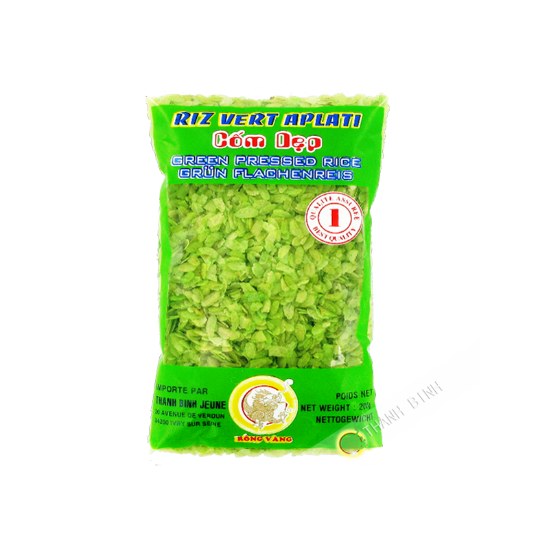 Riso appiccicoso, verde appiattito DRAGON OR 200 g Vietnam Riso appiccicoso, verde appiattito DRAGON OR 200 g Vietnam