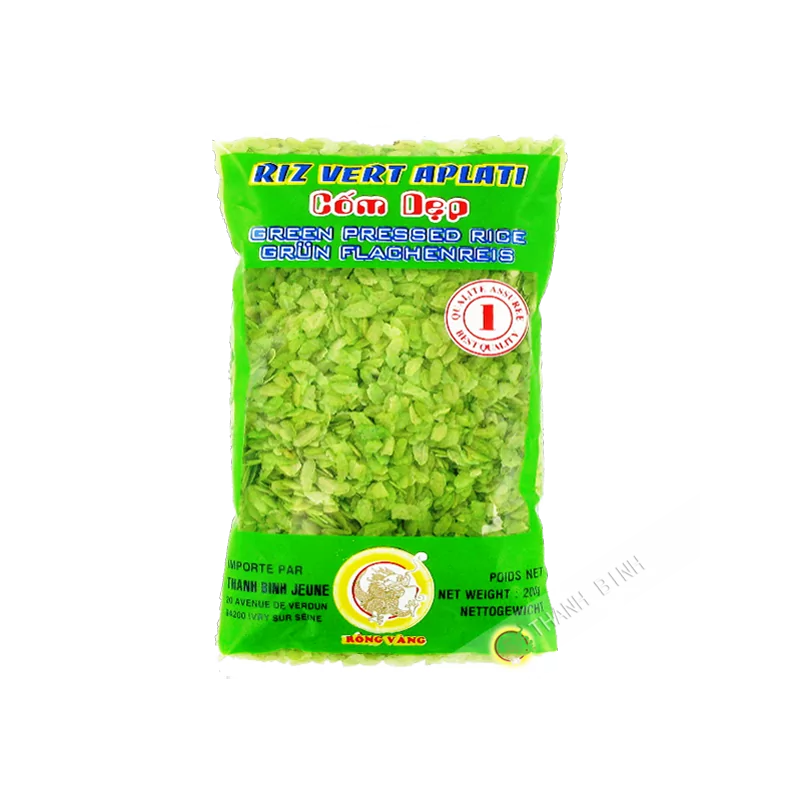 Riso appiccicoso, verde appiattito DRAGON OR 200 g Vietnam Riso appiccicoso, verde appiattito DRAGON OR 200 g Vietnam