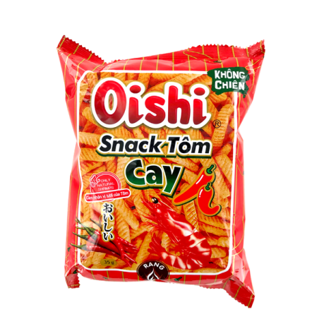Chips Snack Crevette Epicé OISHI 40g Vietnam