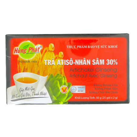 Thé artichaud avec ginseng HUNG PHAT 25x2g Vietnam