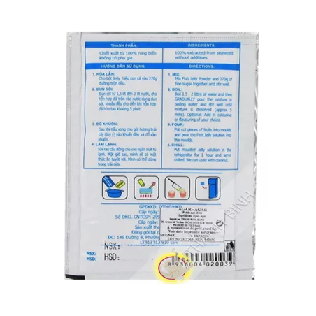 Agar-Agar Con Ca Deo HIEP LONG 10g Vietnam