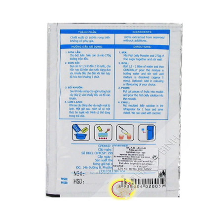 L Agar agar Con Ca Deo HIEP LUNGO 10g Vietnam