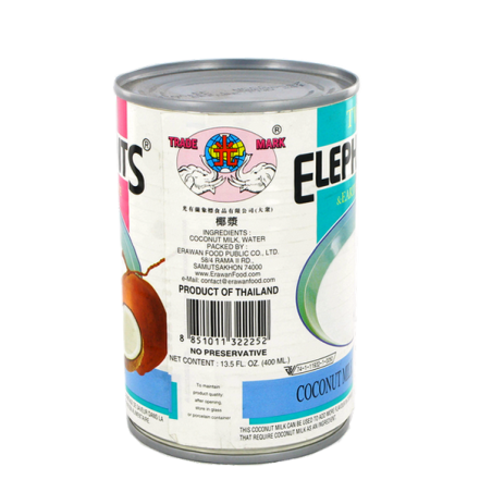 La leche de coco ELEFANTES 400 ml de Tailandia