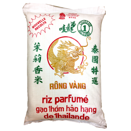 Riz long parfumé DRAGON OR 20kgs Nouvelle Récolte 2025 Thailande