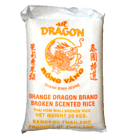 Fragrant rice broken 2 times DRAGON GOLD 20kg Thailand