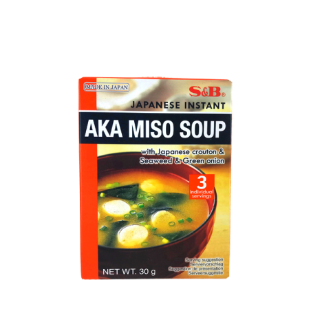 Soupe miso aka foncée instantanée S&B 30g Japon