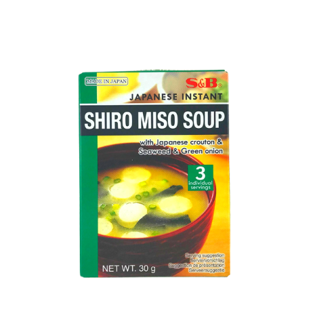 Sopa de miso shiro transparente instantánea S&B 30g Japón