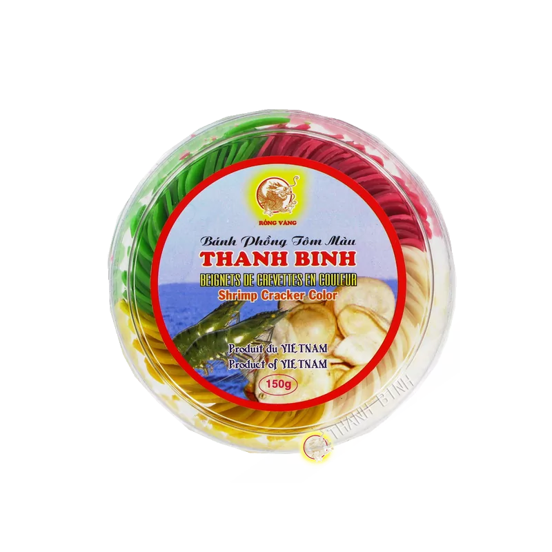 Frittelle di gamberetti colore del DRAGON OR 150g Vietnam Frittelle di gamberetti colore del DRAGON OR 150g Vietnam