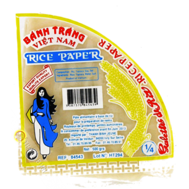 Feuille de riz triangle pour nems FEUNE FILLE 500g Vietnam