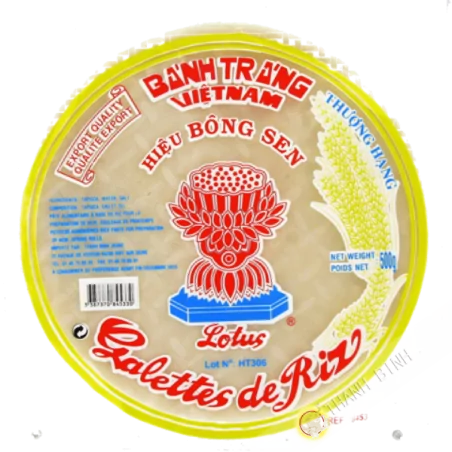 Feuille de riz 28cm pour rouleaux printemps LOTUS 400g Vietnam