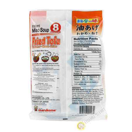Zuppa di Miso sokeseki ryotei no aji aburaage MARUKOME 190g Giappone