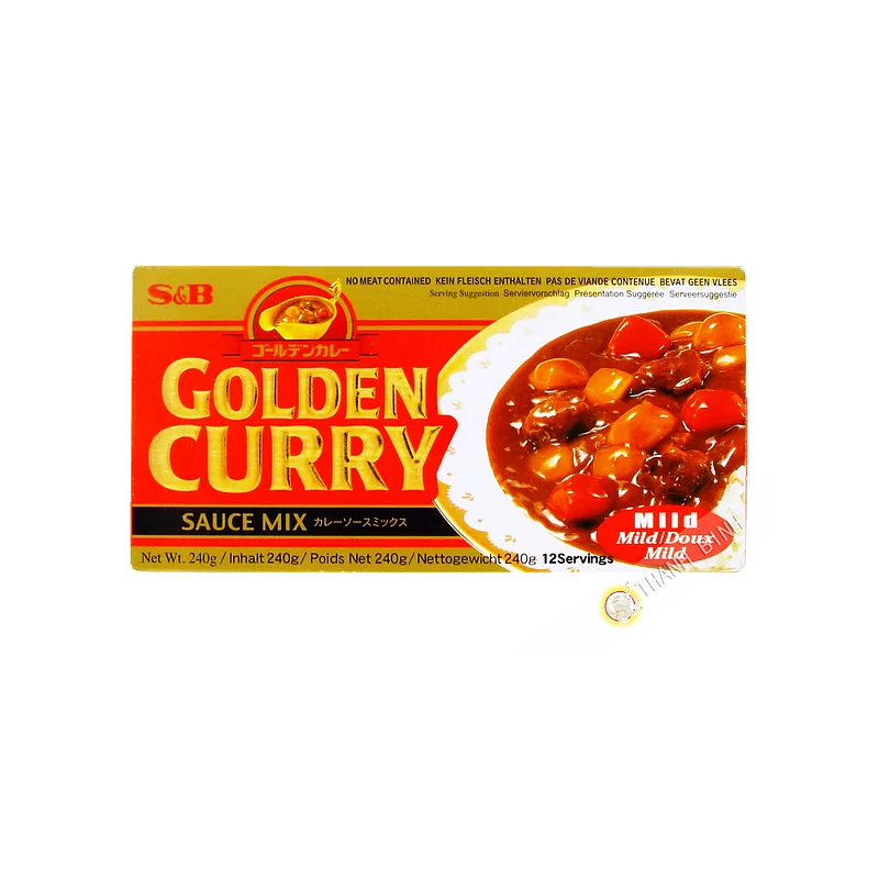 Tableta de curry suave SB 220 g de Japón