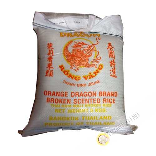 Fragrant rice broken 2 times DRAGON GOLD 5kg Thailand