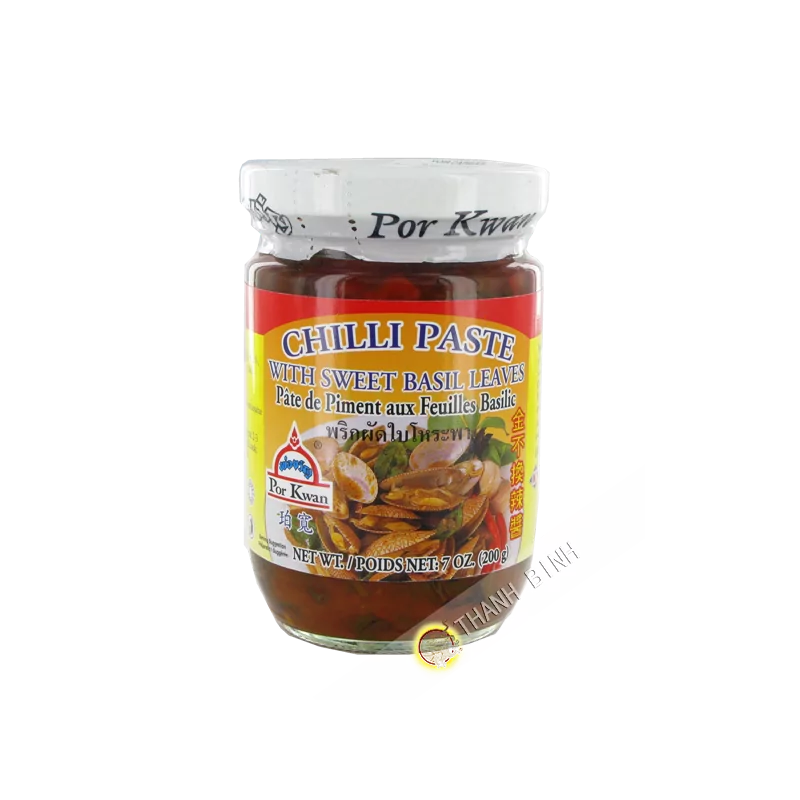 Pasta di peperoncino, le foglie di basilico POR KWAN 200g Thailandia Pasta di peperoncino, le foglie di basilico POR KWAN 200g Thailandia
