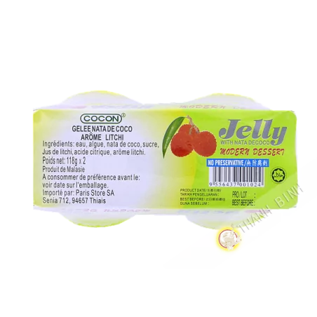 Jelly nata de coco Lychee COCOON 236g Thailand