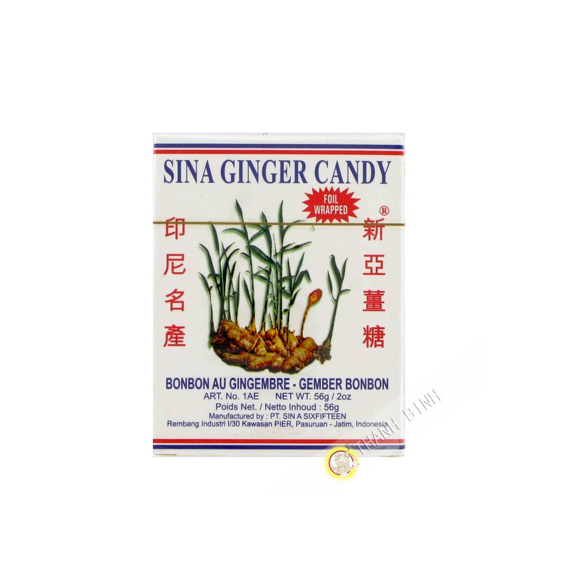 Bonbon gingembre SINA 56g Indonésie