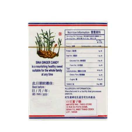 Bonbon gingembre SINA 56g Indonésie