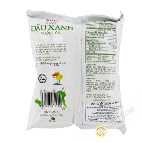 Snack di Fagiolo Mung di Cocco Oishi 18g Vietnam