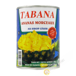 Parti dell'ananas in sciroppo leggero TABANA 565g Francia