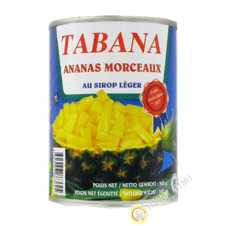Ananas-stücke in sirup leicht TABANA 565g Frankreich