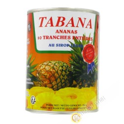 10 fette di ananas in sciroppo leggero TABANA 565g Francia