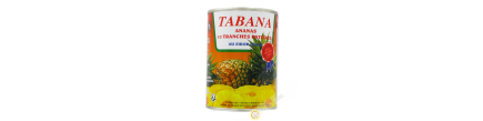 Pineapple 10 slices, whole in light syrup TABANA 565g France