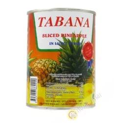 Ananas 10 scheiben, ganze sirup leicht TABANA 565g Frankreich