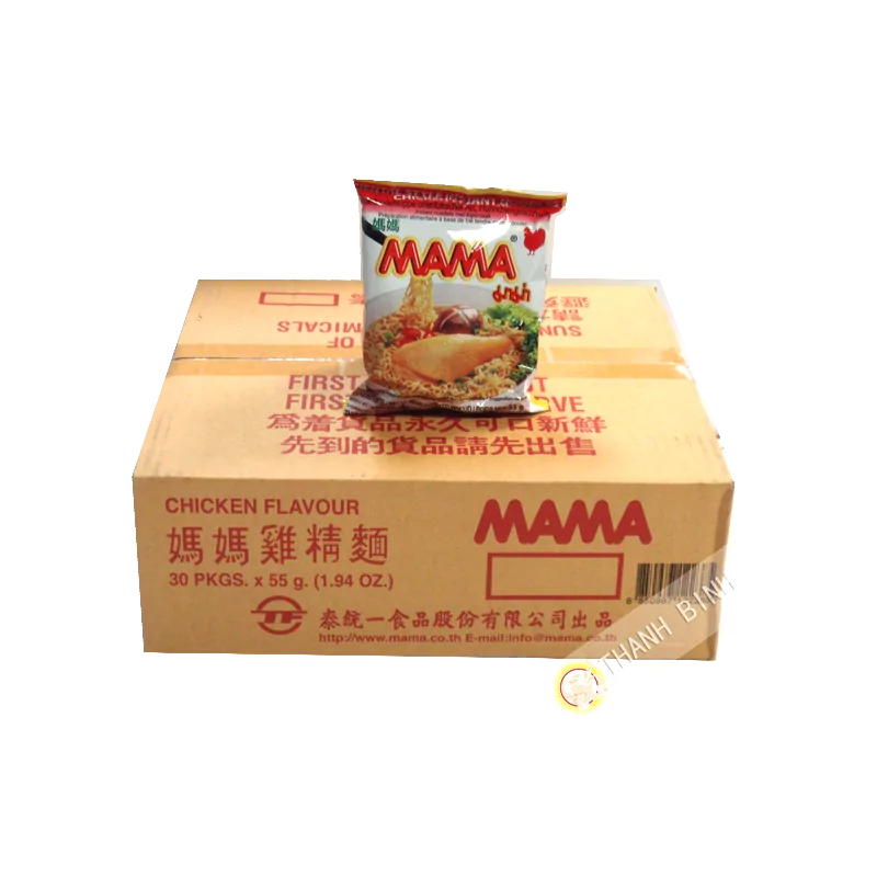 Soup noodle chicken MAMA Cardboard 30x55g Thailand Soup noodle chicken MAMA Cardboard 30x55g Thailand
