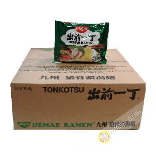 Sopa de fideos Demae Ramen de cerdo Tonkotsu NISSIN de cartón 30x100g Hungría