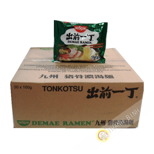 Soup noodle Ramen Demae pork Tonkotsu NISSIN cardboard 30x100g Hungary