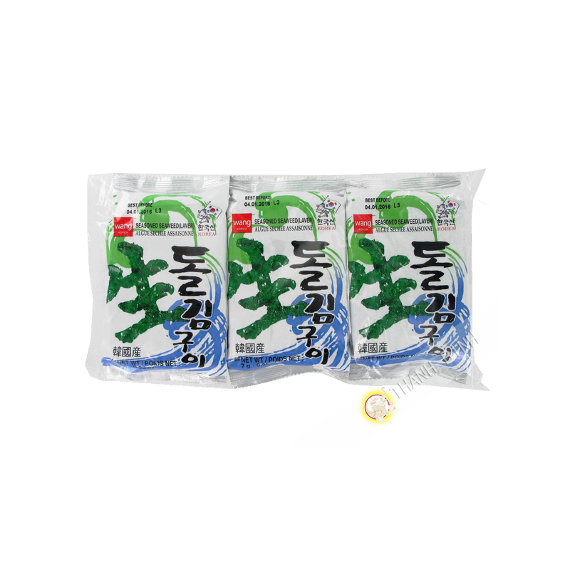 Seaweed grilled snapshot WANG 3x7g Korea Seaweed grilled snapshot WANG 3x7g Korea