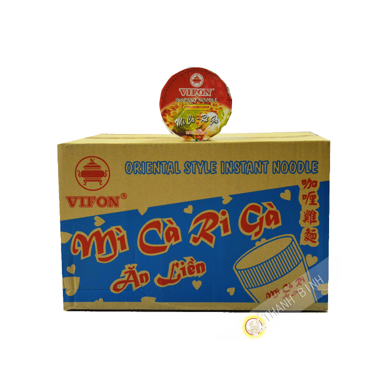 Soup noodle curry chicken Bowl NGON NGON VIFON cardboard 24x60g Vietnam