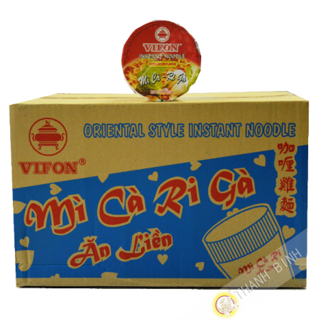 Soup noodle curry chicken Bowl NGON NGON VIFON cardboard 24x60g Vietnam