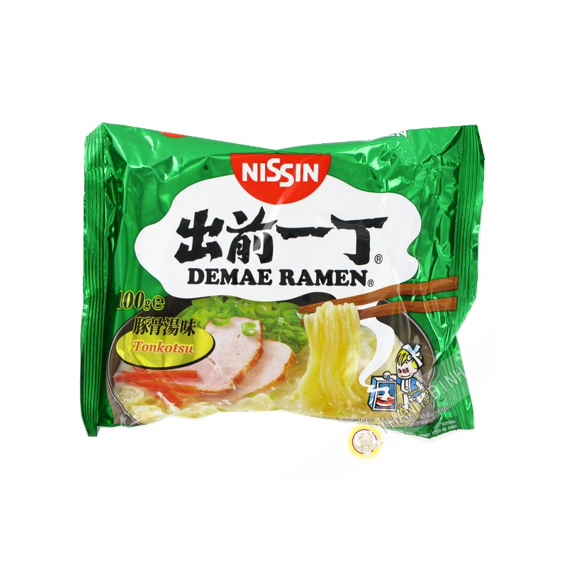 Sopa de fideos Demae Ramen de cerdo Tonkotsu NISSIN 100g Hungría