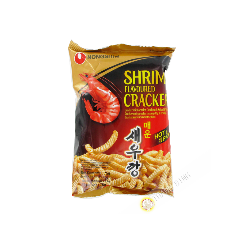 Chip di gamberi piccante il NONGSHIM 75g di Corea Chip di gamberi piccante il NONGSHIM 75g di Corea