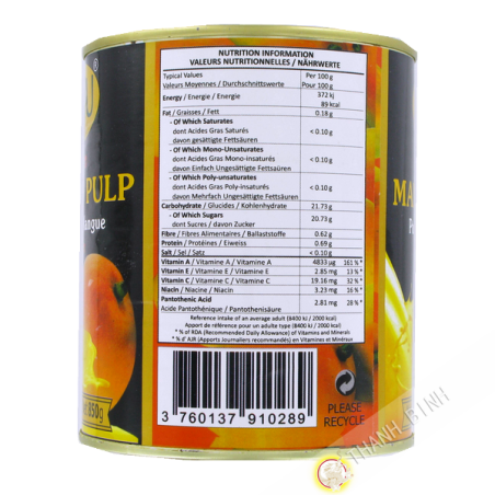 Fruchtfleisch der mango Kesar ANJU 850ml Vereinigtes Königreich