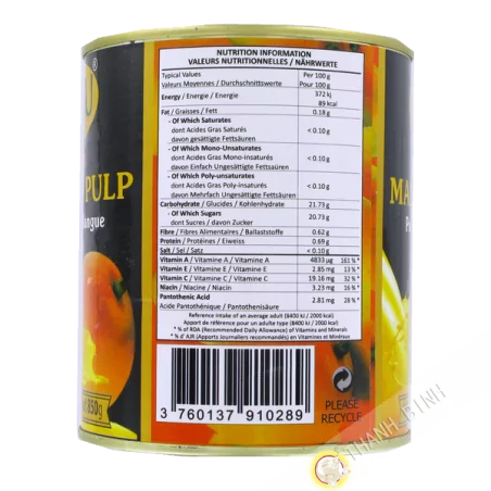 Pulpe de mangue Kesar ANJU 850ml Royaume-Uni