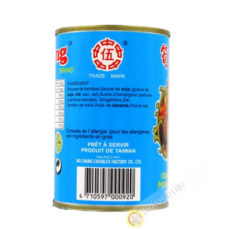 Fungo Profumato, e germoglio di bambù bolliti WU CHUNG 280g di Taiwan