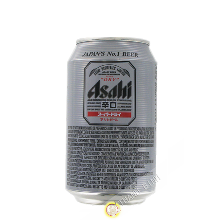 La cerveza Asahi Super Dry en latas de 330 ml de Japón