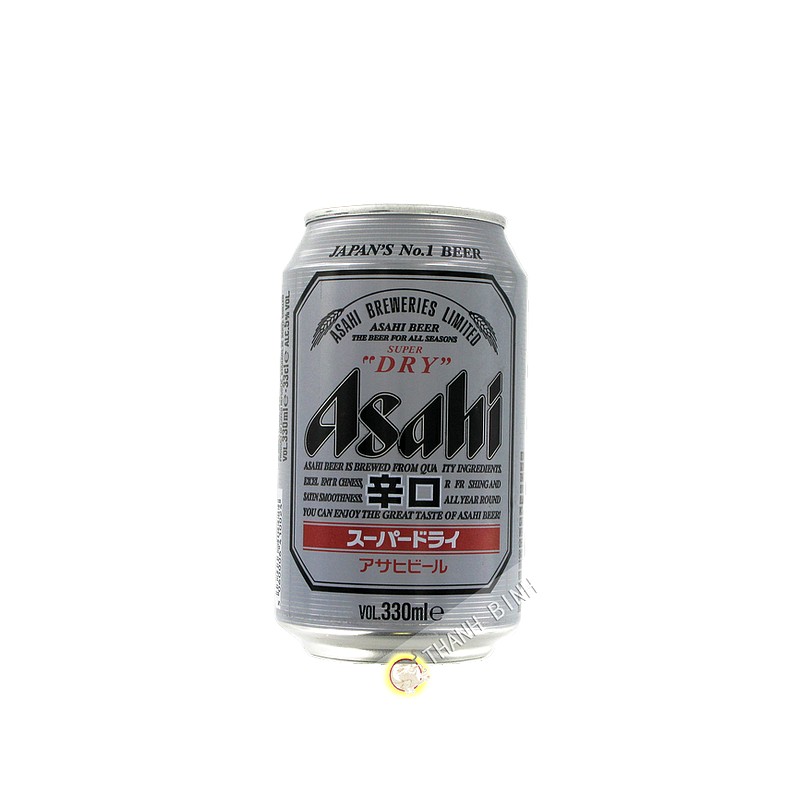 La cerveza Asahi Super Dry en latas de 330 ml de Japón