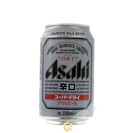 La cerveza Asahi Super Dry en latas de 330 ml de Japón