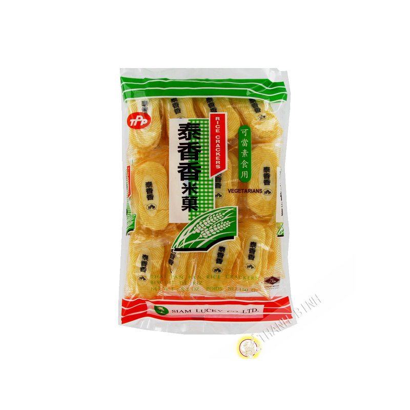 Bizcocho de galletas de arroz SIAM SUERTE 150g de Tailandia Bizcocho de galletas de arroz SIAM SUERTE 150g de Tailandia