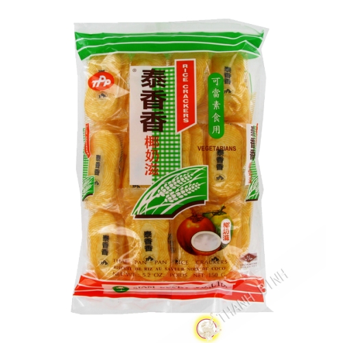 La galleta de la galleta de arroz sabor de coco SIAM LUKCY 150g de Tailandia