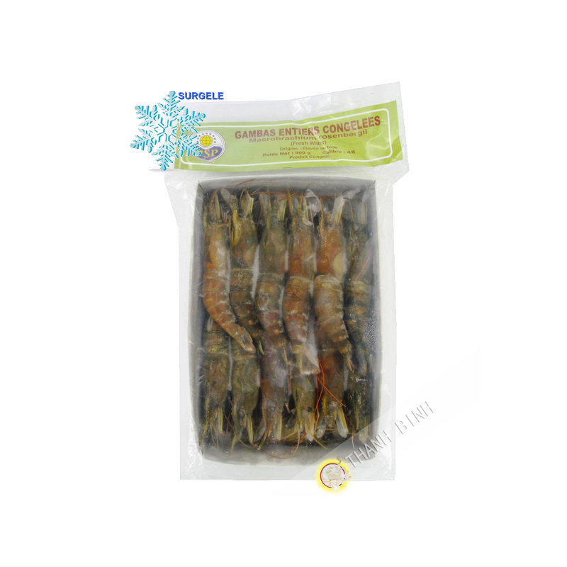 Gambas entiers 4/6 PSP 900g INDE - SURGELES