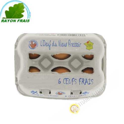 Oeufs frais 6pcs