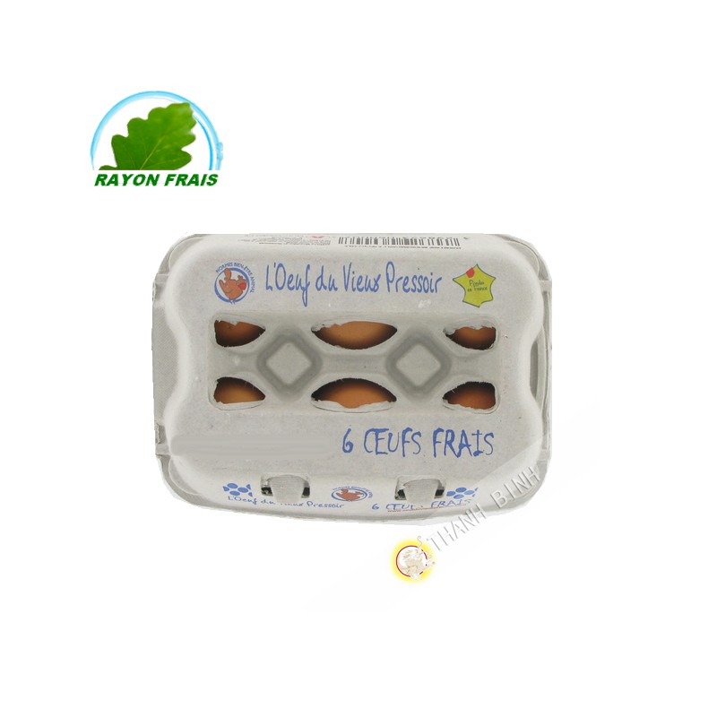 Oeufs frais 6pcs